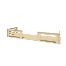 Casetta da giardino in legno con veranda e tettoia - 48m2 - 6x6m - 40mm - colore: 