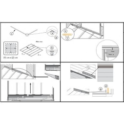 Casetta da giardino in legno con veranda e tettoia - 48m2 - 6x6m - 40mm - colore: 