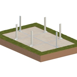 Piscina in legno AQUA 4.65x2.85 - H.1.24 m su telaio senza cementazione