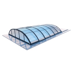 Copertura telescopica per piscina Horizon - 4.33x2.52 m - Policarbonato alveolare da 8 mm - per la piscina BAS7302. BAS7303