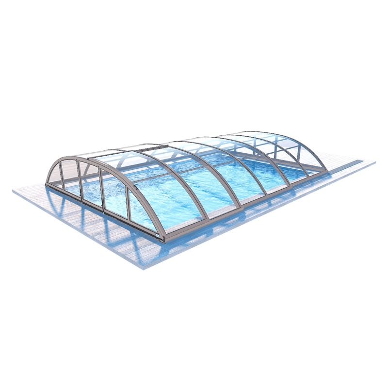Copertura telescopica per piscina Horizon - 6.1x2.38 m - Policarbonato compatto da 3 mm - per la piscina BAS7306