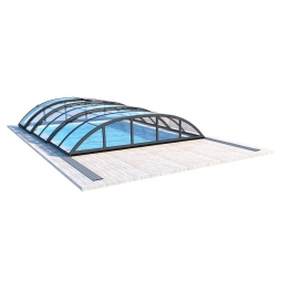 Copertura telescopica per piscina Horizon - 5.95x3.08 m - Policarbonato compatto da 3 mm - per la piscina BAS7305