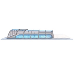 Copertura telescopica per piscina Horizon - 5.95x3.08 m - Policarbonato compatto da 3 mm - per la piscina BAS7305