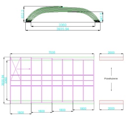 Copertura telescopica per piscina Horizon - 7.03x3.36 m - Policarbonato compatto da 3 mm - per la piscina BAS7307