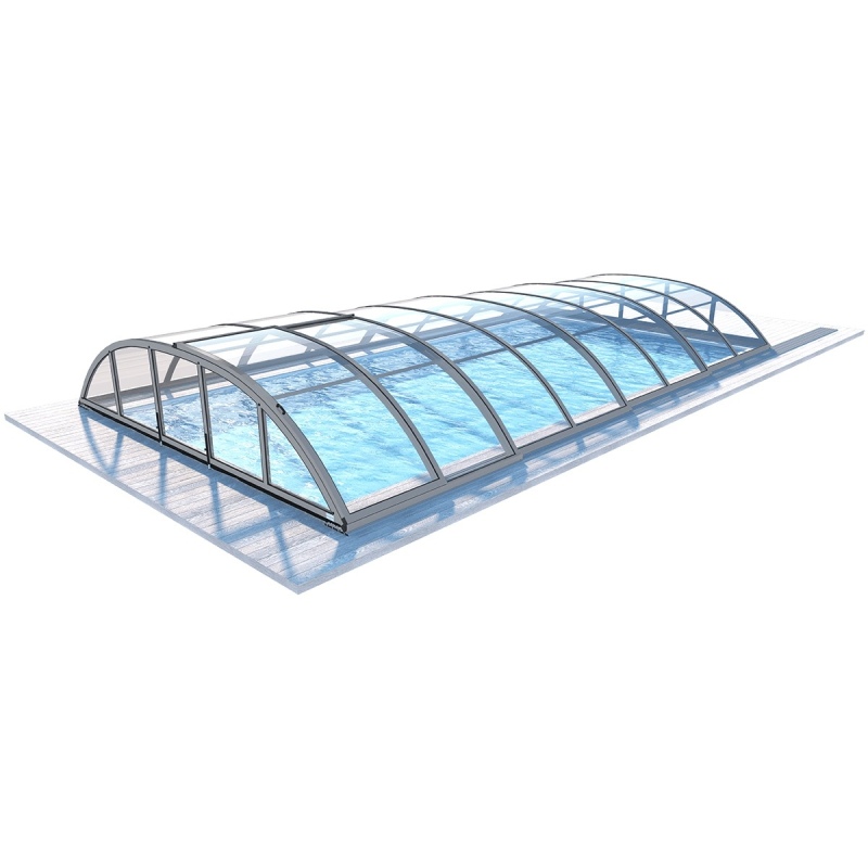 Copertura telescopica per piscina Horizon - 7.03x3.36 m - Policarbonato compatto da 3 mm - per la piscina BAS7307