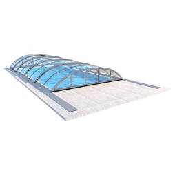 Copertura telescopica per piscina Horizon - 7.03x3.36 m - Policarbonato compatto da 3 mm - per la piscina BAS7307