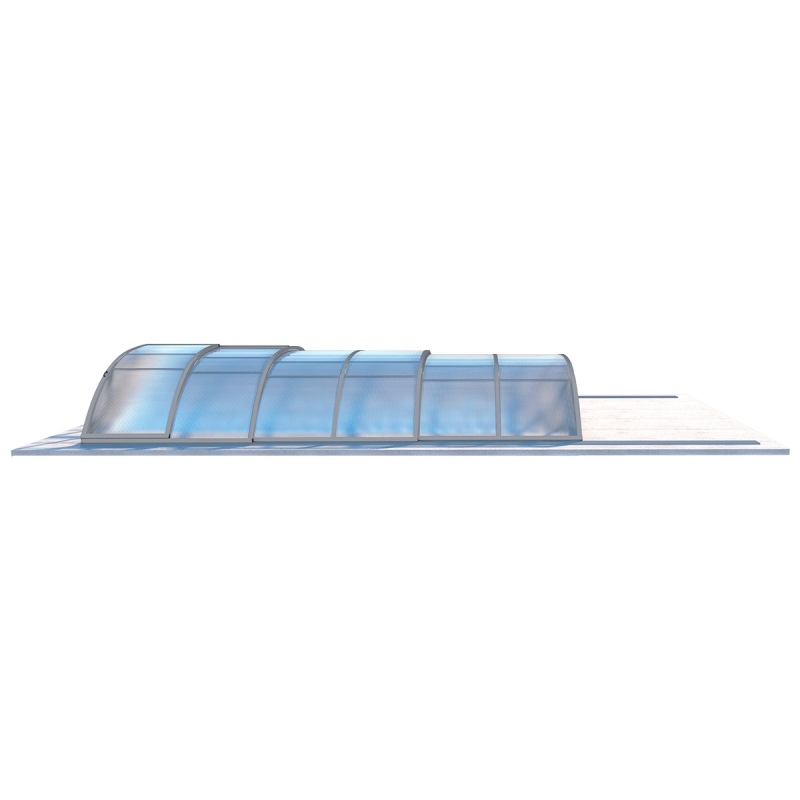 Copertura telescopica per piscina Horizon - 5.95x3.08 m - Policarbonato alveolare da 8 mm - per la piscina BAS7305