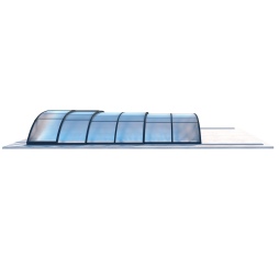 Copertura telescopica per piscina Horizon - 6.1x2.38 m - Policarbonato alveolare da 8 mm - per la piscina BAS7306