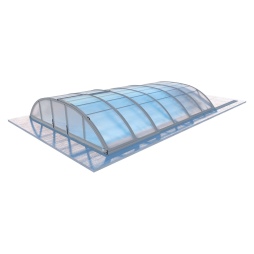 Copertura telescopica per piscina Horizon - 6.1x2.38 m - Policarbonato alveolare da 8 mm - per la piscina BAS7306
