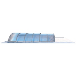 Copertura telescopica per piscina Horizon - 6.1x2.38 m - Policarbonato alveolare da 8 mm - per la piscina BAS7306