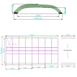 Copertura telescopica per piscina Horizon - 7.43x3.5 m - Policarbonato alveolare da 8 mm - per la piscina BAS7308