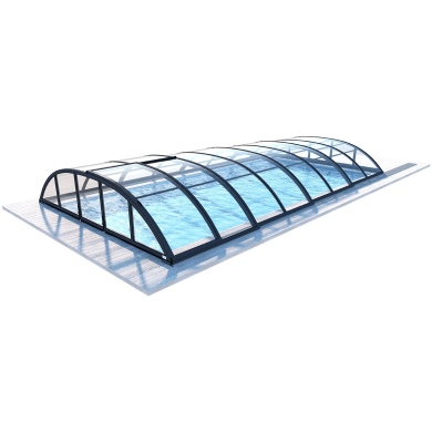 Copertura telescopica per piscina Horizon - 8.58x3.92 m - Policarbonato compatto da 3 mm - per la piscina BAS7309