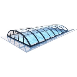 Copertura telescopica per piscina Horizon - 8.58x3.92 m - Policarbonato compatto da 3 mm - per la piscina BAS7309