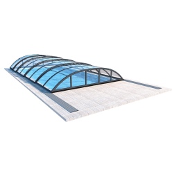 Copertura telescopica per piscina Horizon - 8.58x3.92 m - Policarbonato compatto da 3 mm - per la piscina BAS7309