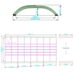 Copertura telescopica per piscina Horizon - 8.58x3.92 m - Policarbonato compatto da 3 mm - per la piscina BAS7309