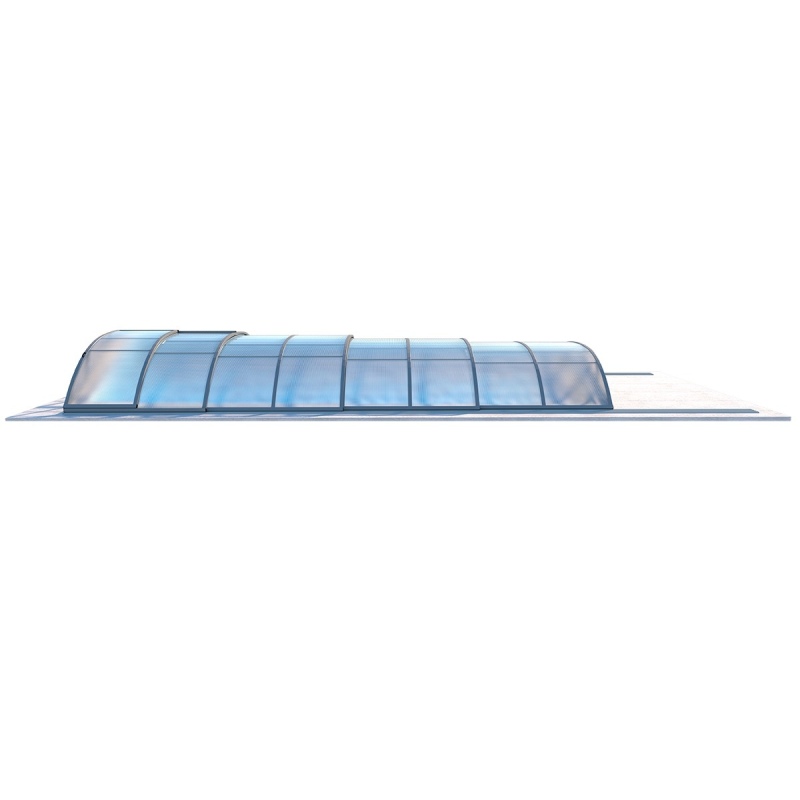 Copertura telescopica per piscina Horizon - 8.58x3.92 m - Policarbonato alveolare da 8 mm - per la piscina BAS7309