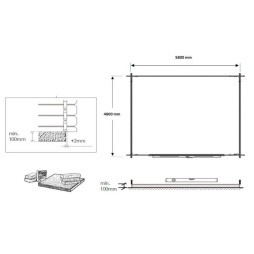Casetta da giardino in legno - 30m2 - 6x5m - 40mm - colore: 