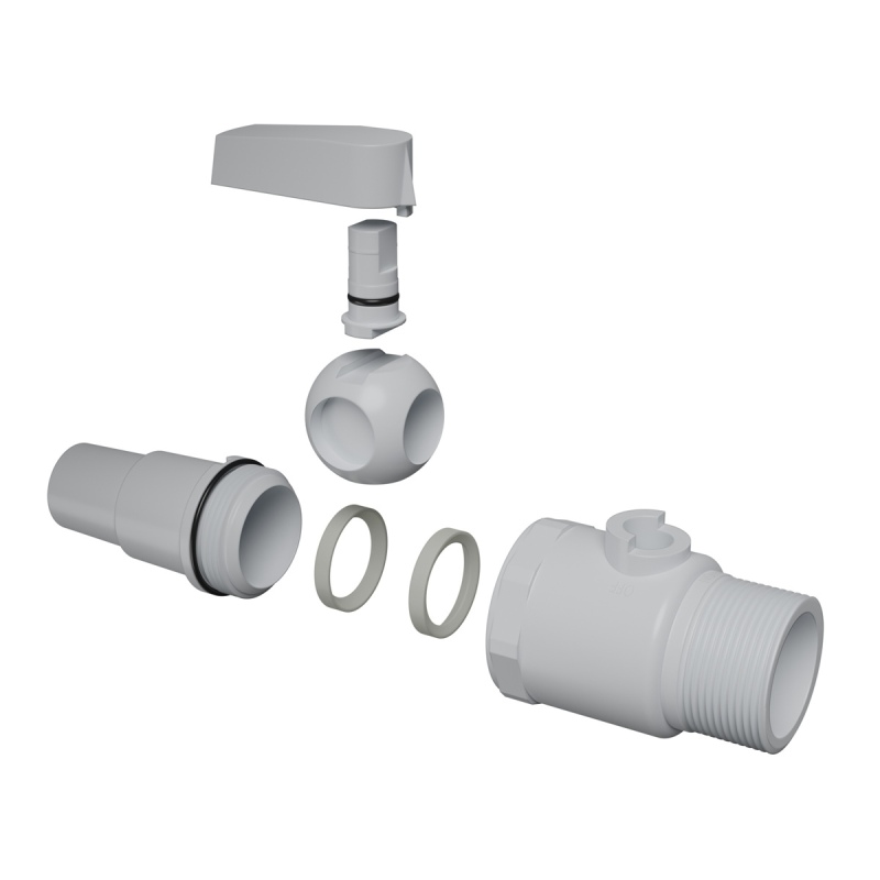 Valvola a sfera unidirezionale per piscina Ø38 mm