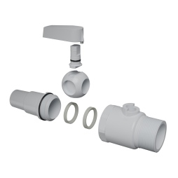 Valvola a sfera unidirezionale per piscina Ø38 mm