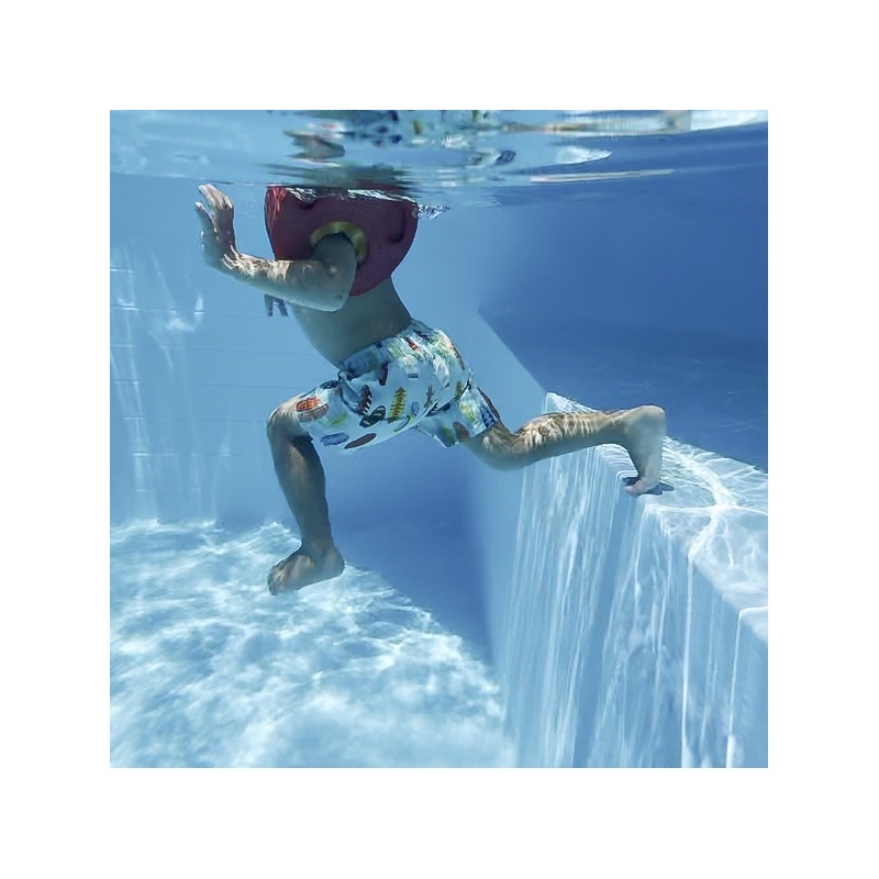 Piscina in legno NEMO 4.3 x 3 – H.1.31 m con spiaggia, azzurro chiaro, con supporti da cementare