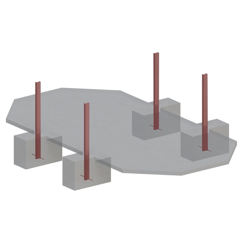Piscina in legno NEMO 7.3 x 3.97 – H.1.45 m con spiaggia, grigio, con supporti da cementare
