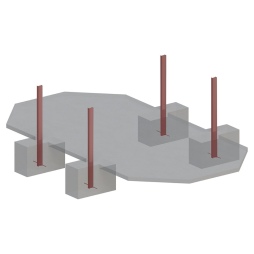 Piscina in legno NEMO 7.3 x 3.97 – H.1.45 m con spiaggia, grigio, con supporti da cementare