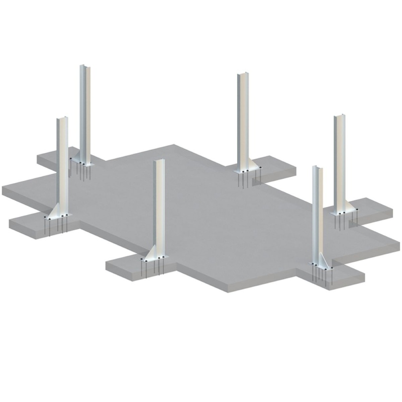 Piscina in legno AQUA 4.65 x 2.85 – H.1.24 m con spiaggia, grigio, con supporti fissati al calcestruzzo