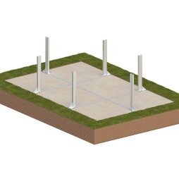 Piscina in legno AQUA 6.1 x 2.85 – H.1.31 m con spiaggia, sabbia, Su telaio - senza cementazione