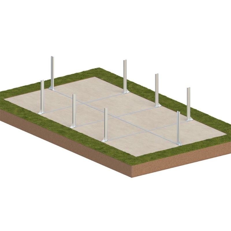 Piscina in legno AQUA 8.5 x 4.35 – H.1.45 m con spiaggia, azzurro chiaro, Su telaio - senza cementazione