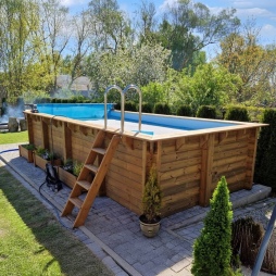Piscina in legno  7 x 3.75 - H.1.45 m, , 