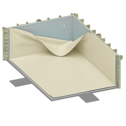 Piscina in legno AQUA 10.2 x 5.2 - H.1.45 m, sabbia, con supporti da cementare