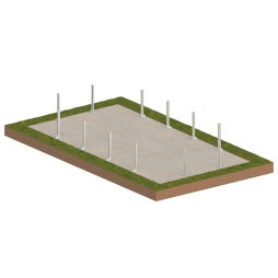 Piscina in legno AQUA 10.2 x 5.2 – H.1.45 m con spiaggia, sabbia, Su telaio - senza cementazione