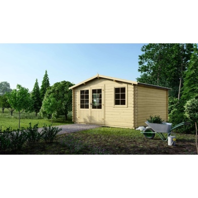 Casetta da giardino in legno - 16m2 - 4x4m - 40mm - colore: naturale
