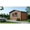 Casetta da giardino in legno - 15.2m2 - 3.9x3.9m - impregnata - 34mm - colore: marrone
