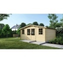 Casetta da giardino in legno - 25m2 - 5x5m - 40mm - colore: naturale