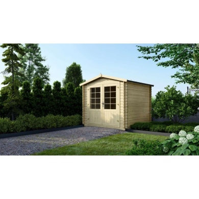 Casetta da giardino in legno - 6.25m2 - 2.5x2.5m - 28mm - colore: naturale