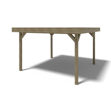 Gazebo da giardino in legno pergola 4.04x4.04 m - Impregnata