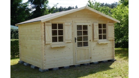 Casetta da giardino in legno - 12m2 - 4x3m - 28mm - colore: naturale