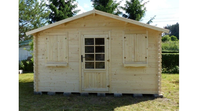Casetta da giardino in legno - 12m2 - 4x3m - 28mm - colore: naturale