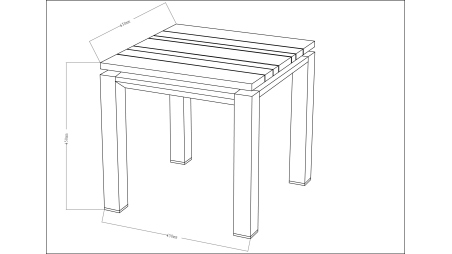 Tavolino da caffè 45x45xH.45 cm