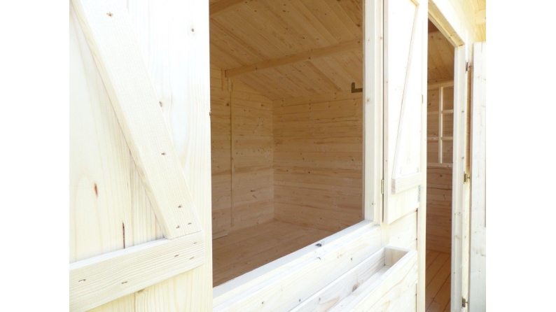 Casetta da giardino in legno - 12m2 - 4x3m - 28mm - colore: naturale