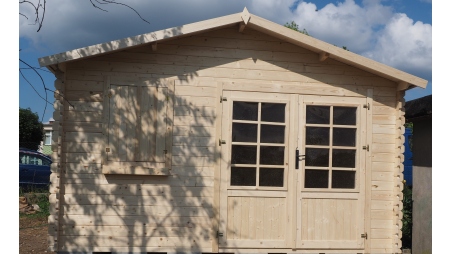 Casetta da giardino in legno - 12m2 - 4x3m - 28mm - colore: naturale