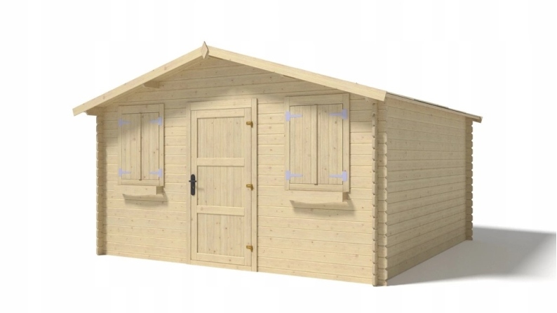 Casetta da giardino in legno - 16m2 - 4x4m - 28mm - colore: naturale