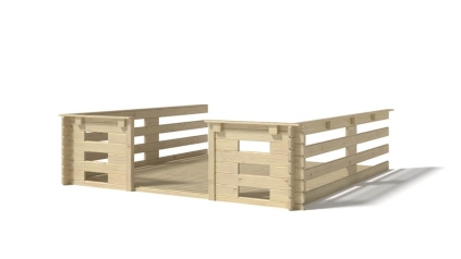 Veranda - 9 m2 - 3m x 3m - colore: naturale