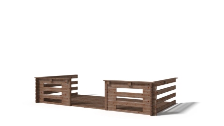 Veranda - 8m2 - 4m x 2m - impregnata - colore: marrone