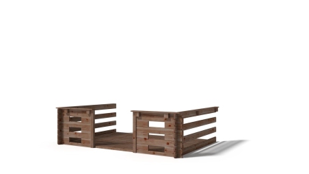 Veranda - 6.00m2 - 3.00m x 2.00m - impregnata - colore: marrone