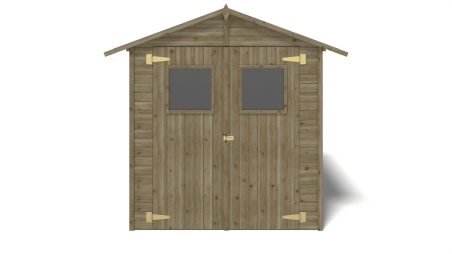 Casetta da giardino in legno 3.46 m2 - 1.9x1.82 m - 12.5 mm - Impregnata