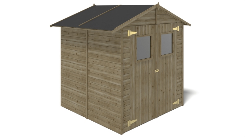 Casetta da giardino in legno 3.46 m2 - 1.9x1.82 m - 12.5 mm - Impregnata