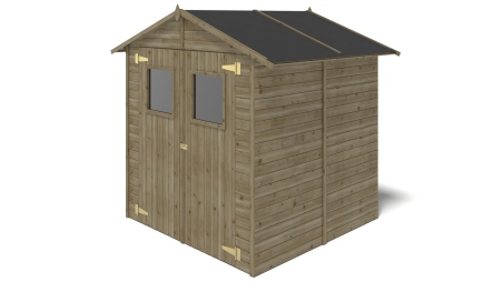 Casetta da giardino in legno 3.46 m2 - 1.9x1.82 m - 12.5 mm - Impregnata