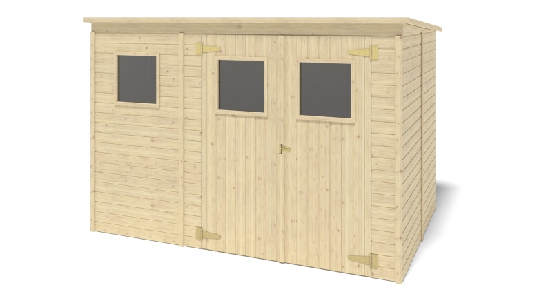 Casetta da giardino in legno 4.86 m2 - 2.7x1.8 m - 12.5 mm
